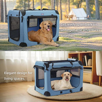 Portable Collapsible Dog Crate - Blue / 40.0"L x 27.0"W x 27.0"H - image 2