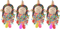 Bissap Conure Toys, 2PCS Bird Parrot Foraging Shredder Hanging Toys Sola Balls with Sand Hammer - 2 PCS (Pack of 2)