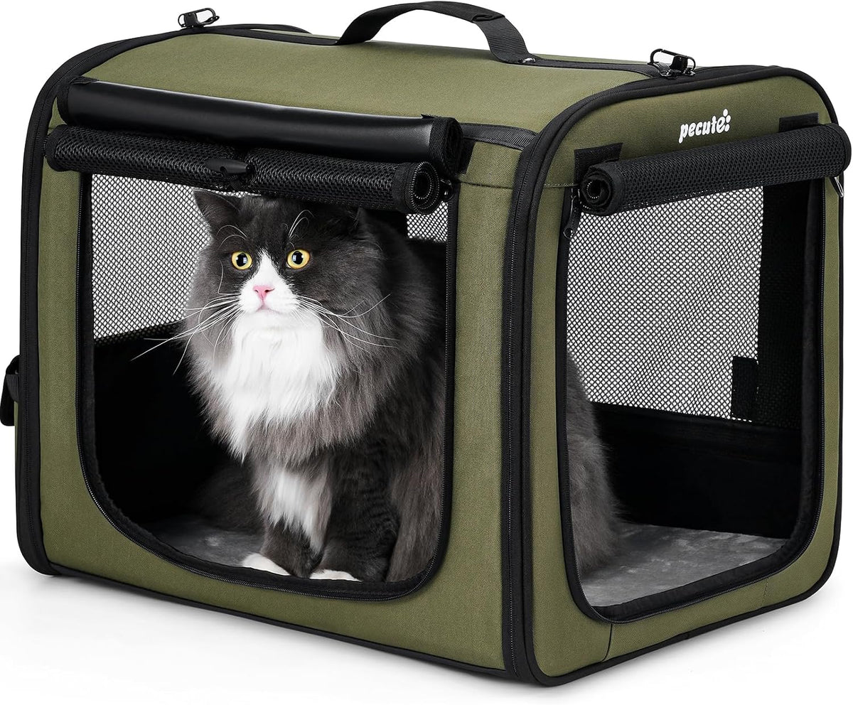 Dog Car Carrier Light Weight 24×17.7×20.5in - Green / 19.7"L x 14.8"W x 16.9"H