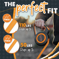 Mighty Paw Retractable Dog Leash, for Large Dogs, Auto-Locking - Original Orange / 0 - 50 lbs - image 3