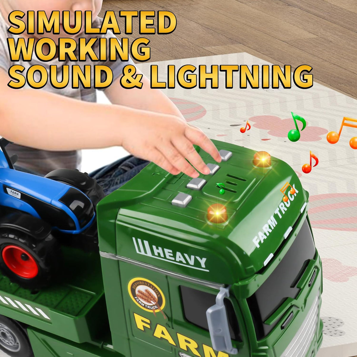 Dwi Dowellin Toddler Boy Toys for 3 4 5 6 Year Old - Farm Truck - image 4