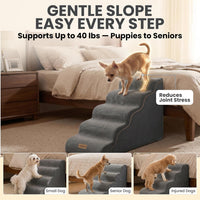 Miorun Dog Stairs for High Beds - Light Grey / 5.0 / Stairs 24.5"H - image 2