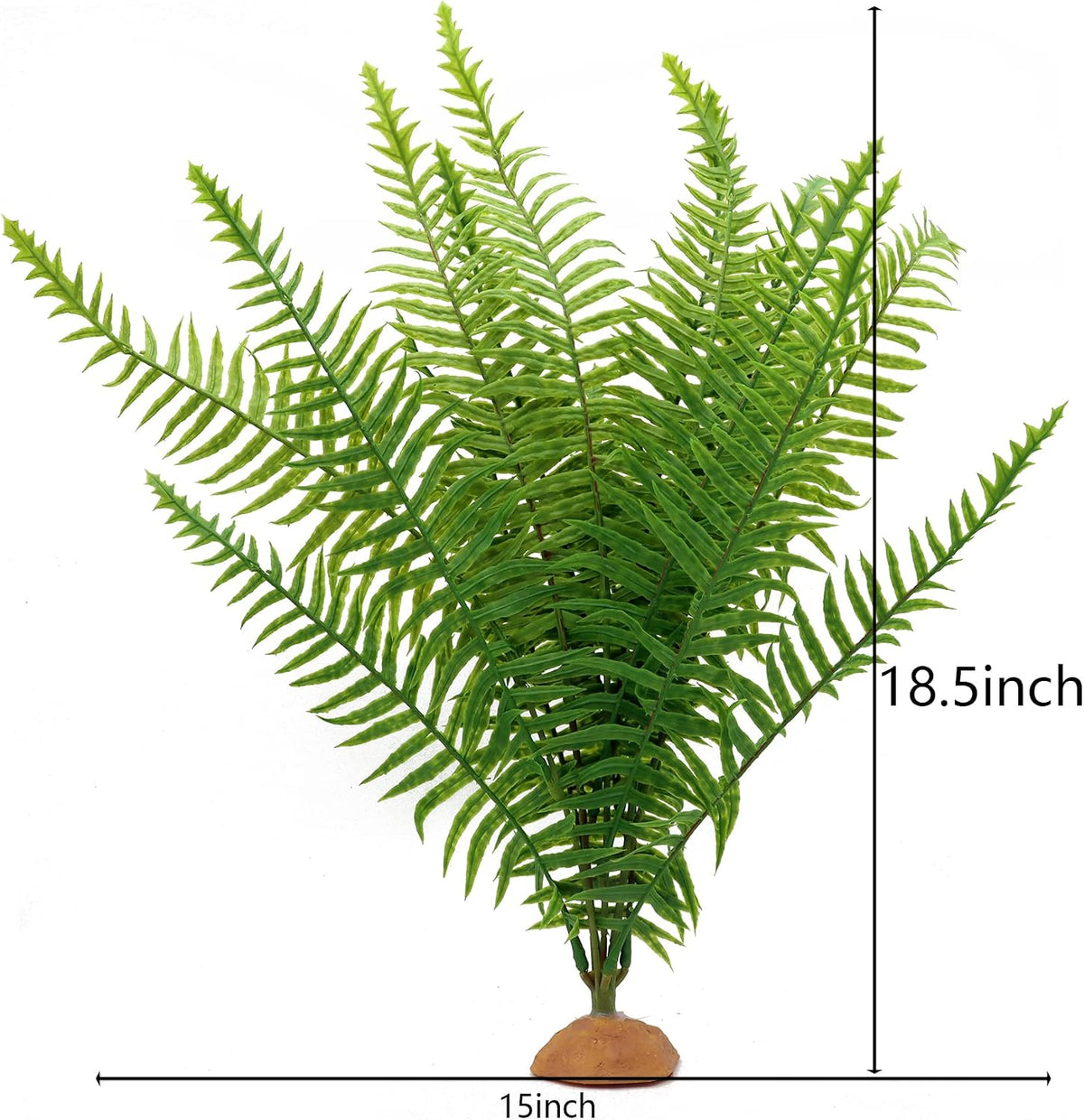 JIHAQUA Fake Fern Plants, Plastic Reptile Terrarium Decor – Essentials for Reptiles And Amphibians - Fern-L - image 2
