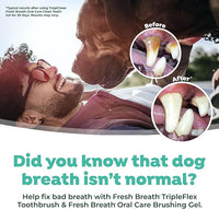 TropiClean Fresh Breath TripleFlex Toothbrush for Large Dogs | Use with TropiClean Toothpaste or Gel | 360-Degree Toothbrush | Complete Dental Care