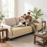FunFurry Waterproof Dog Blanket, Couch Cover for Dogs Washable - 30 X 53 Inch - 1 Pack / Dark＆light Beige - image 3