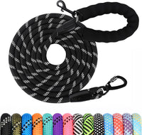 Long Leash for Dog Training 6FT/ 10FT/ 15FT/ 30FT/ 50FT/ 100FT - Black / 50FT* 1/3"