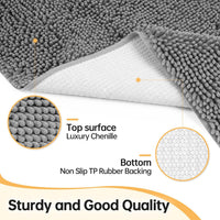 Absorbent Dog Door Mat for Muddy Paws - 48"L x 30"W x 1" Th / Light Grey - image 4