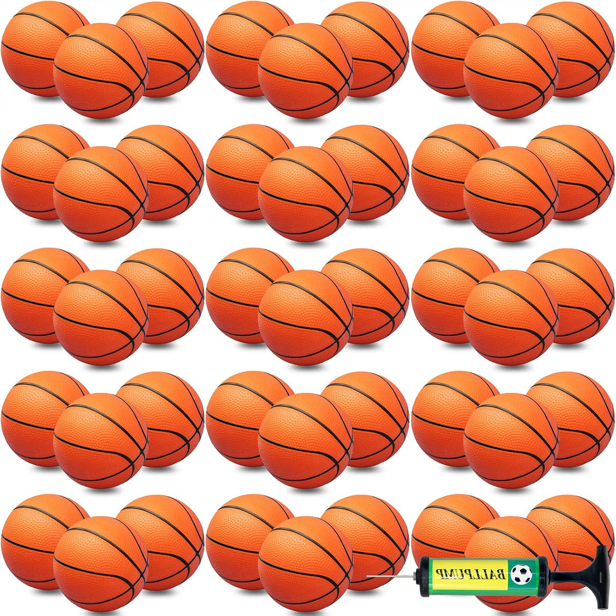 Oleitodh 42 piece colorful 5 inch mini basketball balls with air pump - view 2