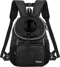 PetAmi Dog Front Carrier Backpack - Medium (15x8x15.5) / Black
