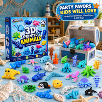 Celltestria 18PCS 3D Printed Skeleton Fidget Toys with Coffin Storage - 50Pcs 3D Ocean Animals - image 2