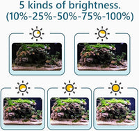hygger Clip On 24/7 Lighting Aquarium LED Light,Sunrise-Daylight-Moonlight and DIY Mode, Adjustable Timer/Brightness Fish Tank Light with 7 Colors for Planted Tank (14W for 12~20in Tank)