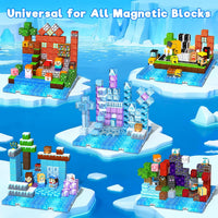 GraceDuck 300 PCS Magnetic Blocks, Magnetic Building Blocks - Blue - 4pcs - image 4