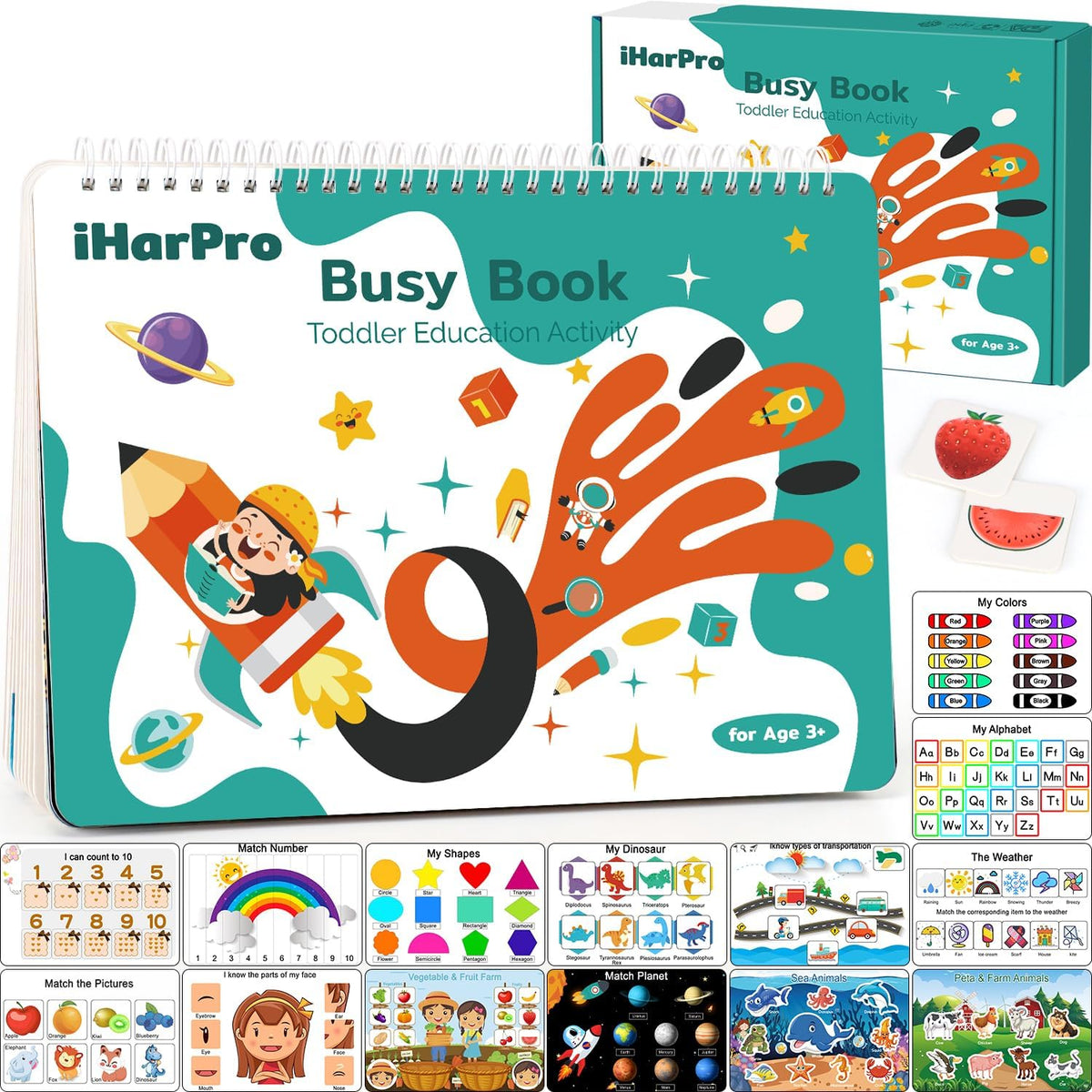 iHarPro Busy Book for Toddlers Ages 3‑5