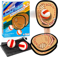 Aywewii toss and catch game with sticky hook and loop paddles and soft balls - view 4