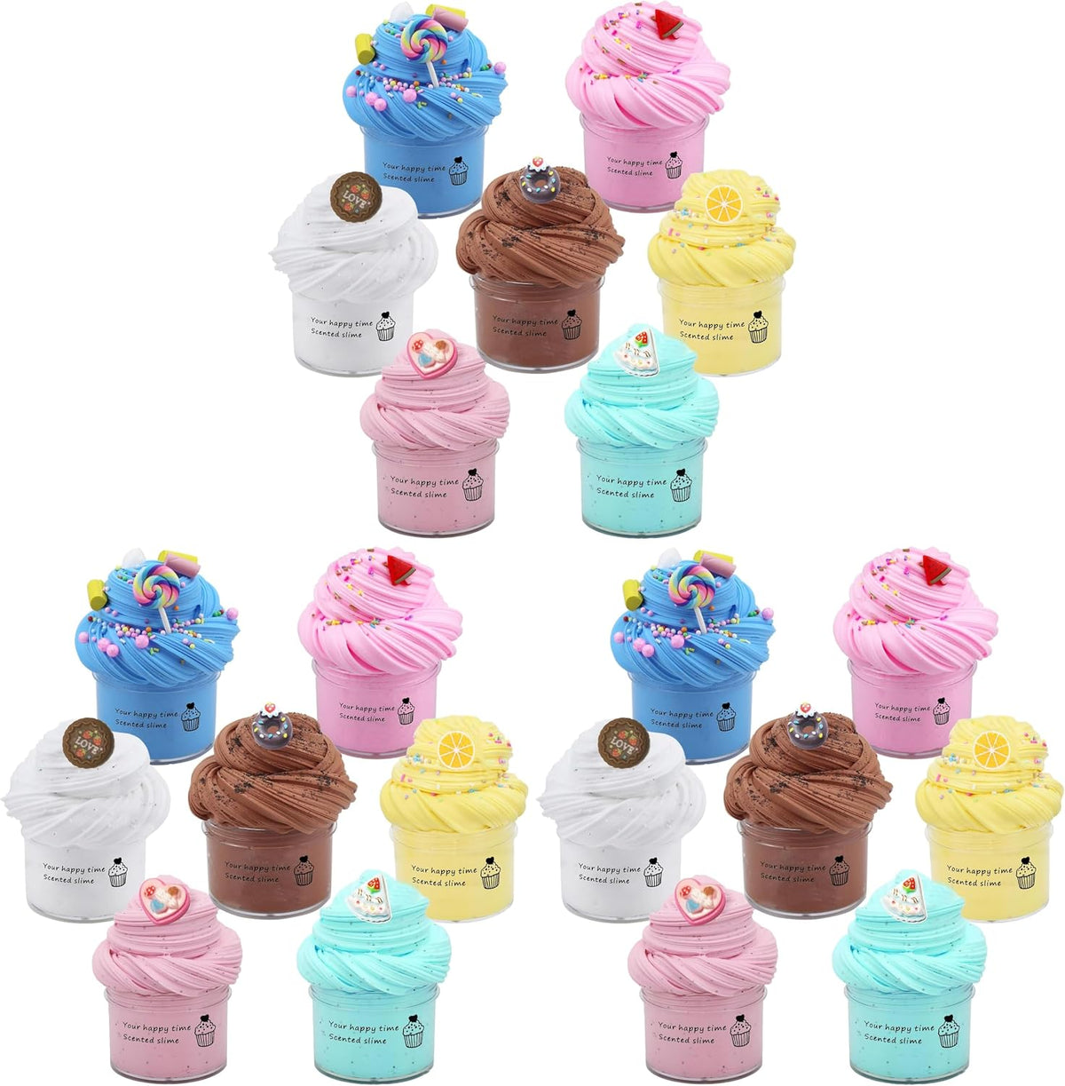 ZONEWAY 7 Pack Cake Butter Slime Kits - 21-pack