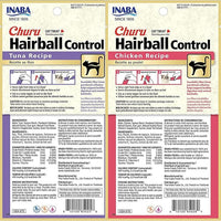 INABA Churu for Cats, Functional, Creamy Lickable Purée Cat Treat for Hairball Control, 0.5 Ounces Each, 24 Tubes (4 per Pack), 2 Flavor Tuna and Chicken Variety Pack