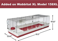 Midwest Homes for Pets Deluxe Rabbit & Guinea Pig Cage - Maroon/White / Standard Wire Extension - image 4