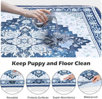 Washable Pee Pads for Dogs 72"x72" Reusable Dog Pads Extra Large - Blue / 36x34 Inch (Pack of 2) - image 4