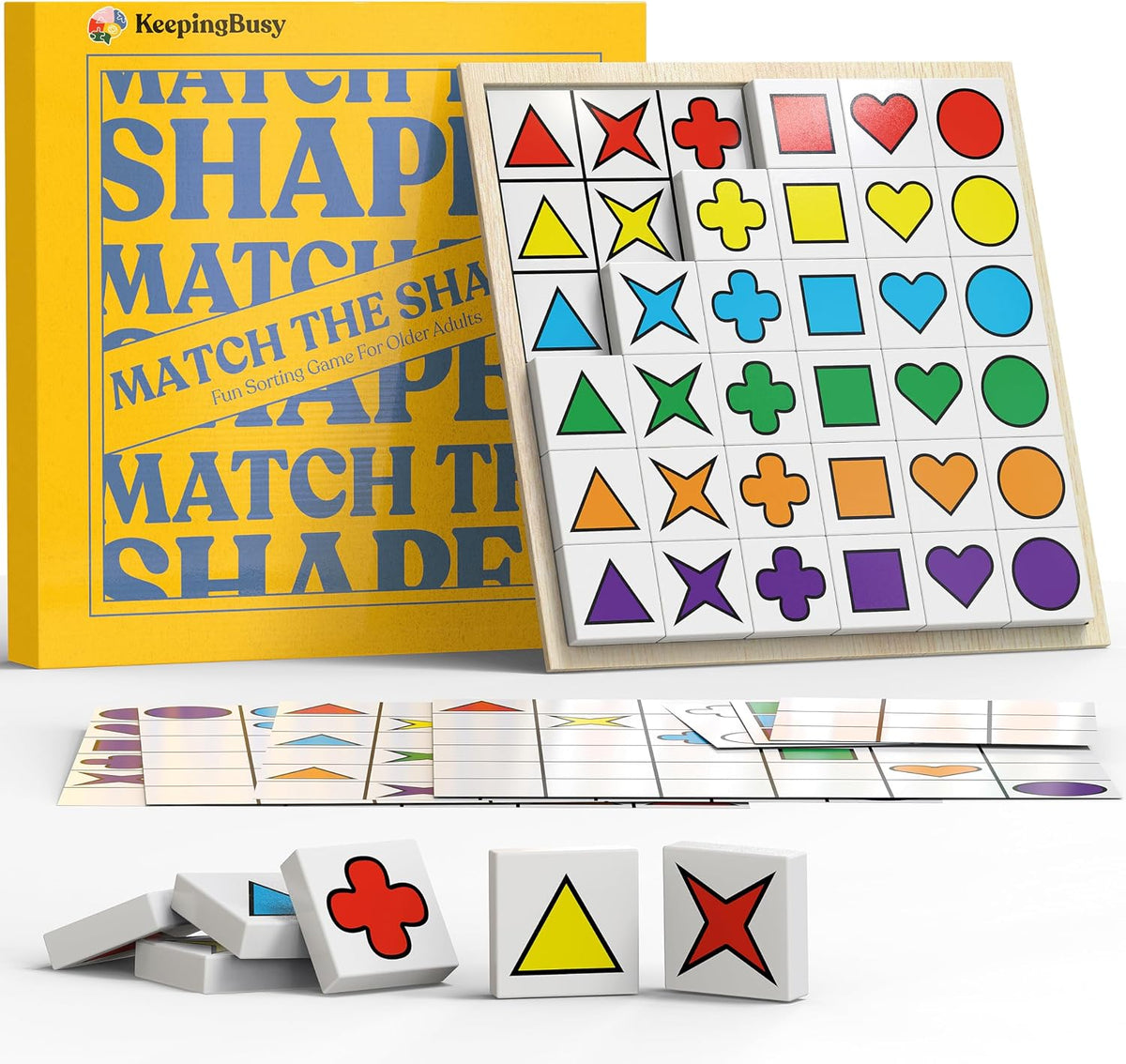 Keeping Busy Tile Matching Dementia Activities for Seniors - Matching Shapes Large