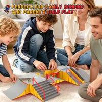 CS COSDDI 14in1 Finger Skateboard Park Set for Kids 8 Skateboards - Yellow - image 4