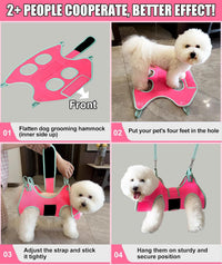 Kkiimatt Dog Grooming Hammock - X-Small 8-14 LB/Pink - image 4