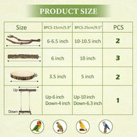 8pcs Natural Bird Perches for Cage - 8pcs-15cm - image 4