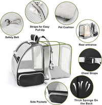 Texsens Innovative Traveler Bubble Backpack Pet Carriers for Cats - Expandable-Black - image 3