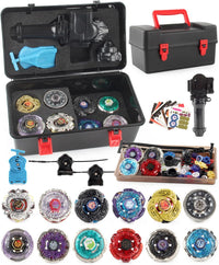 12 Metal Fusion Spinning Tops and 3 Launchers - 12pcs Set - image 2