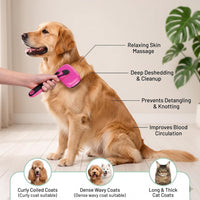 5 PCS Pet Grooming Kit, Dog Brush & Dematting Rake for Long Hair – Essentials for Cats - Pink 5pc - image 4