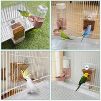 lemtrflo No Mess Bird Feeder Water Dispenser Set - pink - image 4