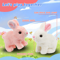 Hopearl Walking Gray Tabby Cat Interactive Electronic Pet Plush Kitty - Bunny-Pink - image 4