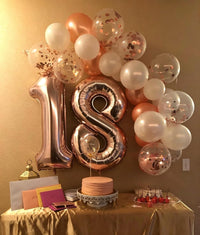 Number Balloons 1st Birthday Decorations - Rose Gold / Number 0 - image 4