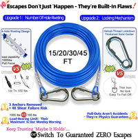 Dog Tie Out Cable and Stake - dog stake+30ft/150lbs / Blue - image 3