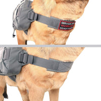 EXCELLENT ELITE SPANKER Nylon Dog Backpack with 2 Side Pockets - Grey / M-Chest 25.6-30" - image 4