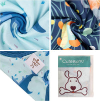 CuteBone Dog Shirts 2-Pack Soft Pet Clothes Breathable Summer Vest - Large / Shark&turtle - image 2