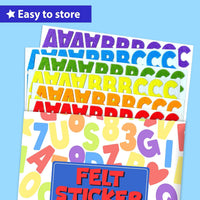 KRAFUN felt letter stickers with alphabet, numbers, stars and hearts - view 5