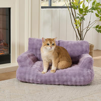 Cat Couch Bed, Cute Pet Sofa for Indoor Cats, 26"x15" - Dusty Purple / 26"L x 15"W x 12.5"Th - image 2