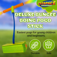 Jumparoo Deluxe Bungee Boing Foam Bouncing Toy, The Squeakiest - Green With Led Lights - image 3
