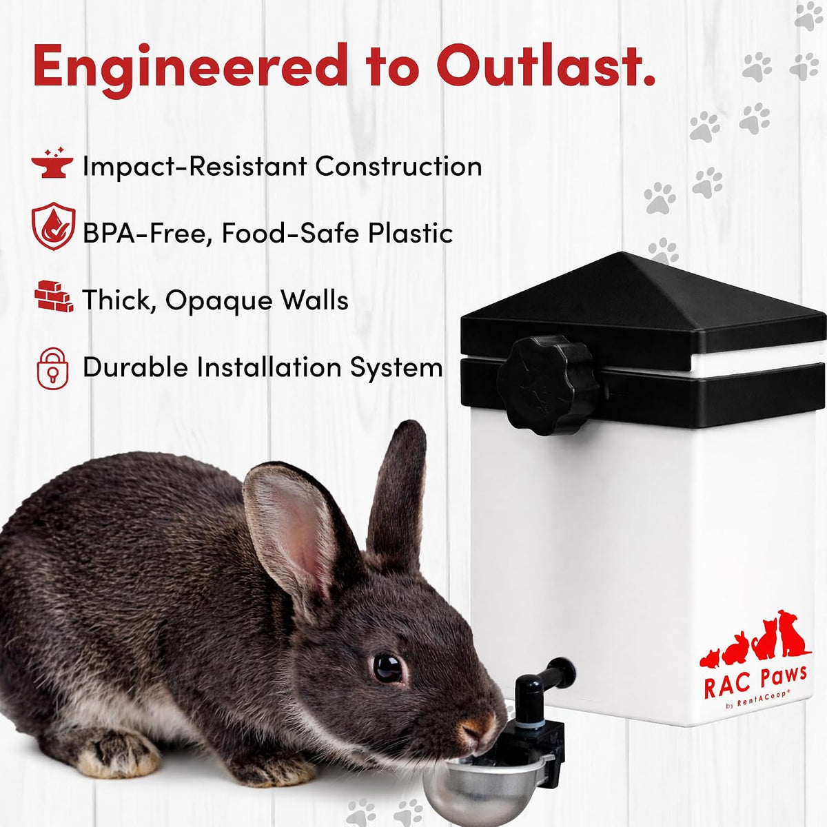 RentACoop 64oz Small Animal Drinker with Auto-Fill Metal Cup – Essentials for Small Pets - 64oz - image 4
