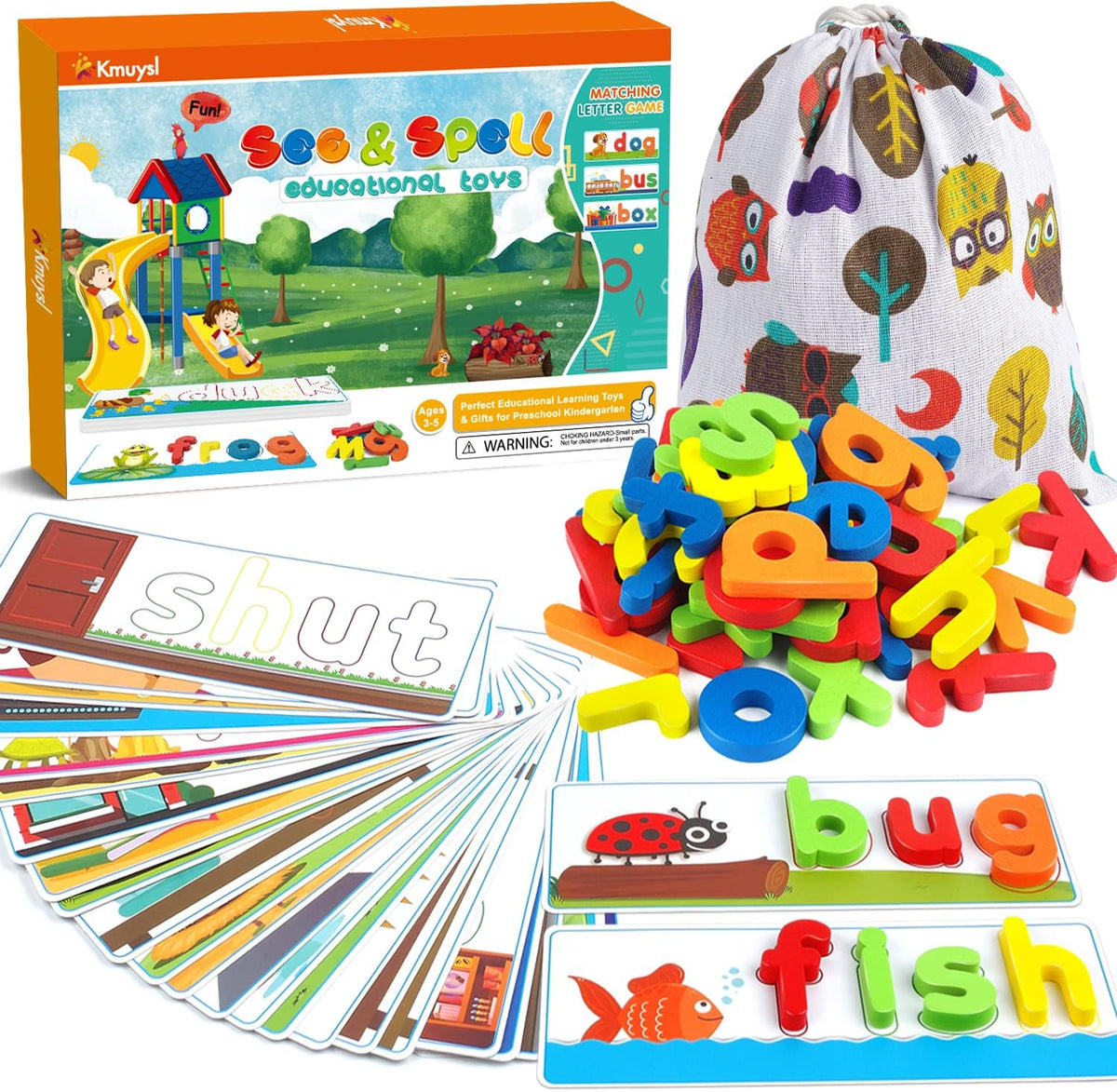 KMUYSL See & Spell Learning Toy, Spelling Game for Kids Ages 3-6 – Fun for Kids & Family