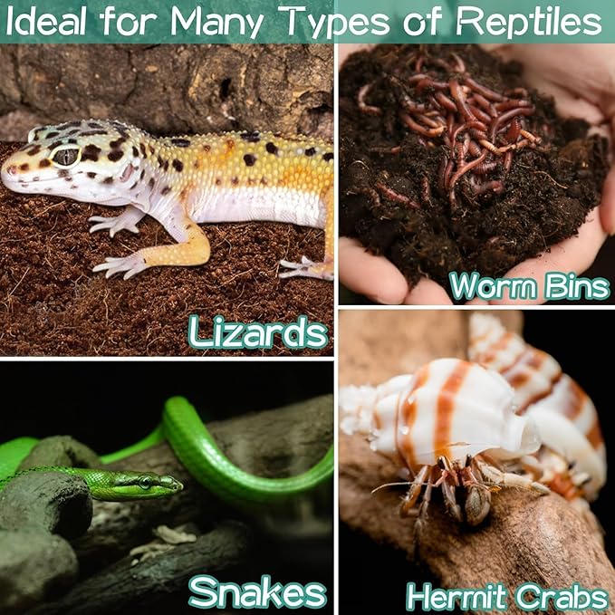 Halatool 4Pack Coconut Fiber Substrate Natural Premium Coco Coir Terrarium Aquarium Substrate for Reptile Tank Tortoise Habitat Beard Dragon Leopard Gecko Snake Tarantula Worm Bins Hermit Crab Snake