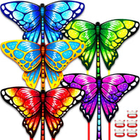 Kite for Kids Ages 4-8-12 & Adults - 5Pcs Butterfly Kites