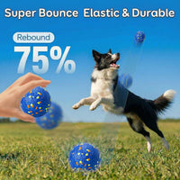 Dog Balls, Indestructible Dog Tennis Balls for Aggressive Chewers – Essentials for Dogs - White & Yellow (2-Pack) / Medium (3" diameter) - image 3