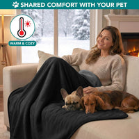 PetAmi Waterproof Dog Blanket, Leakproof Pee Proof Cat Blanket - Black/Gray / Medium (29x40) - image 4