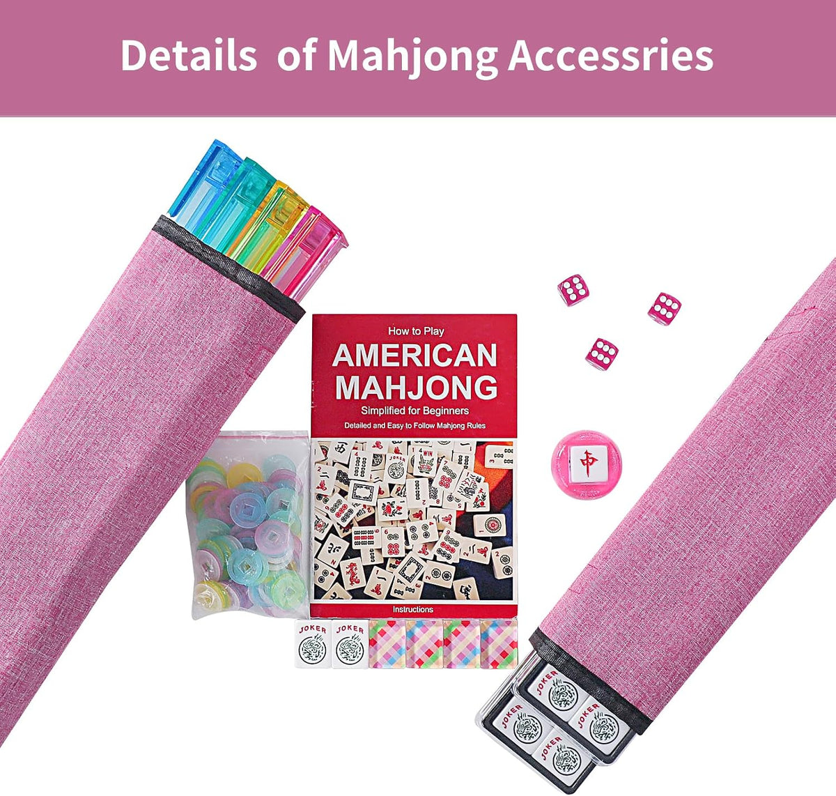 American Mahjong Game Set, 166 Green Tiles - Multicolour - image 2