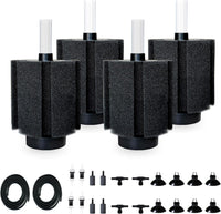 2 Pack 60-70 Gal Aquarium Sponge Filter with Air Stone – Essentials for Fish - Medium(4 Pack) for 50-80 Gal