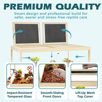 PROLEE 82 Gallon Bearded Dragon Tank - Oak / 82 Gallon (48x19.5x19.5 Inch) - image 4