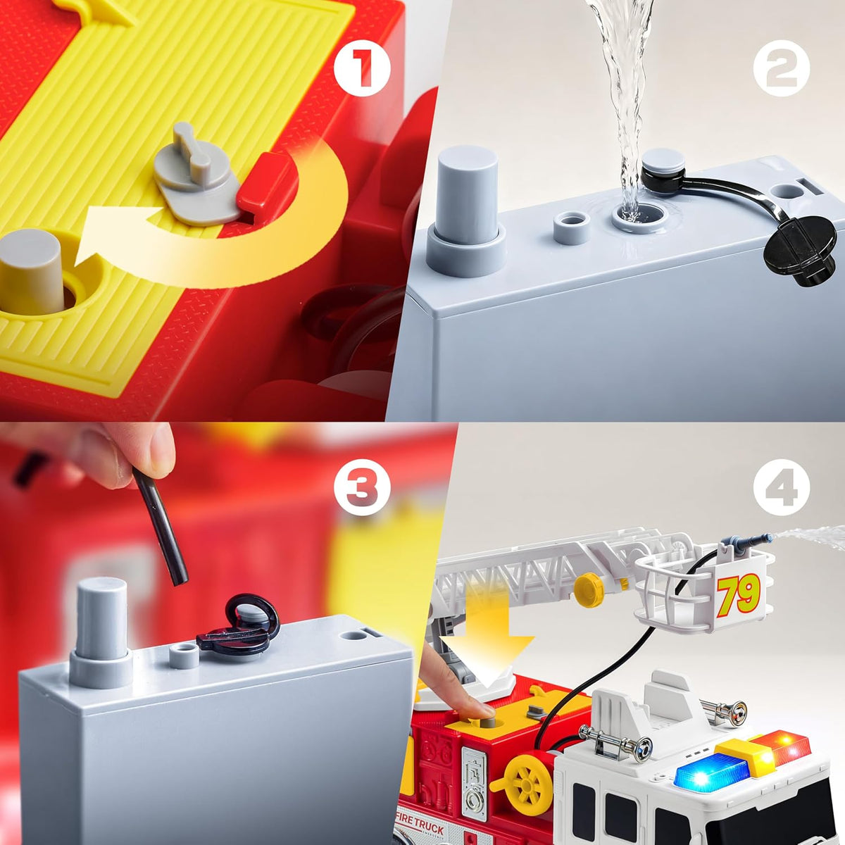 JOYIN Extra Large Fire Truck Toy, with Ladder - image 3