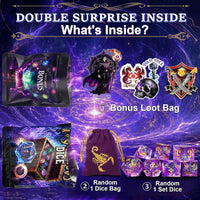 QMAY Mystery Dice Set – 7 Pcs Acrylic Polyhedral Dice + 1 Pcs Velvet Bag – Fun for Kids & Family - 1 bag Sharp Edge Resin Dice + Bonus - image 2