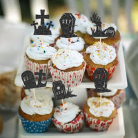 Rsstarxi 24 Pack Ghost Baby Boo Cupcake Toppers Glitter Spooky Little - Design 12 - image 3